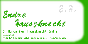 endre hauszknecht business card